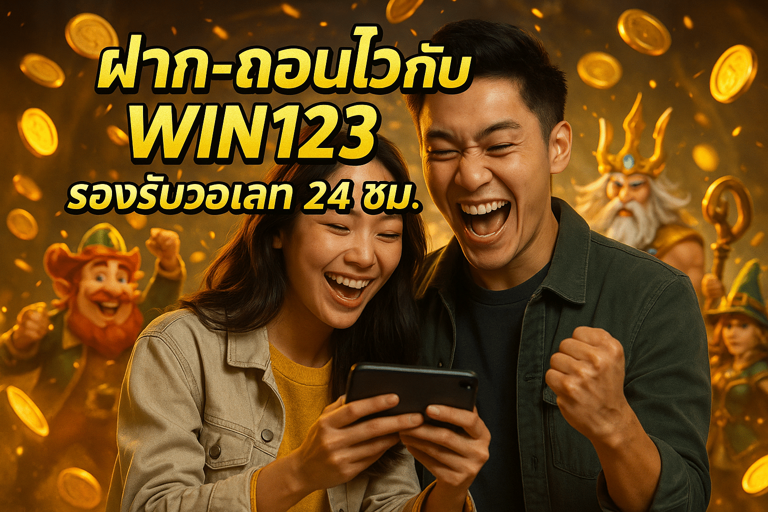 ฝาก-ถอนไวกับ WIN123 รองรับวอเลท 24 ชม.